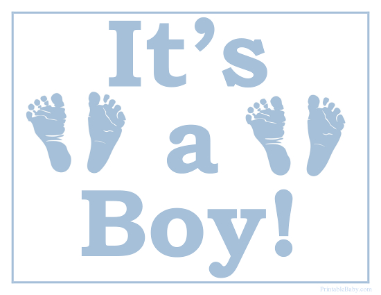 Printable It s A Boy Sign
